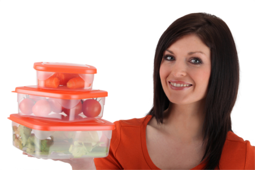 Plastic food containers are a common source of bisphenols