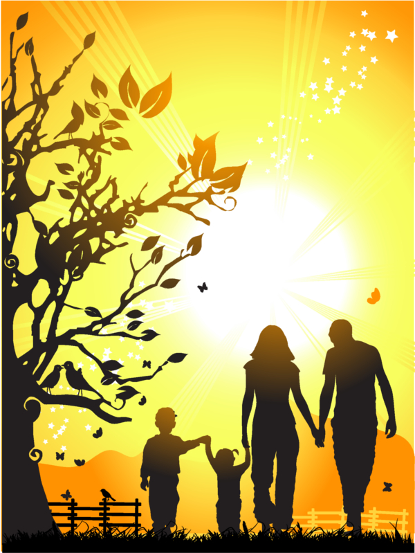 Family peace illustration